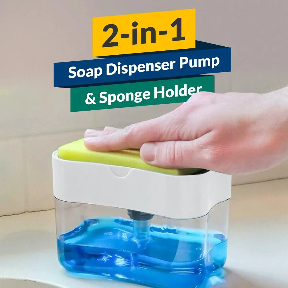 Tvålpump och svampbehållare
