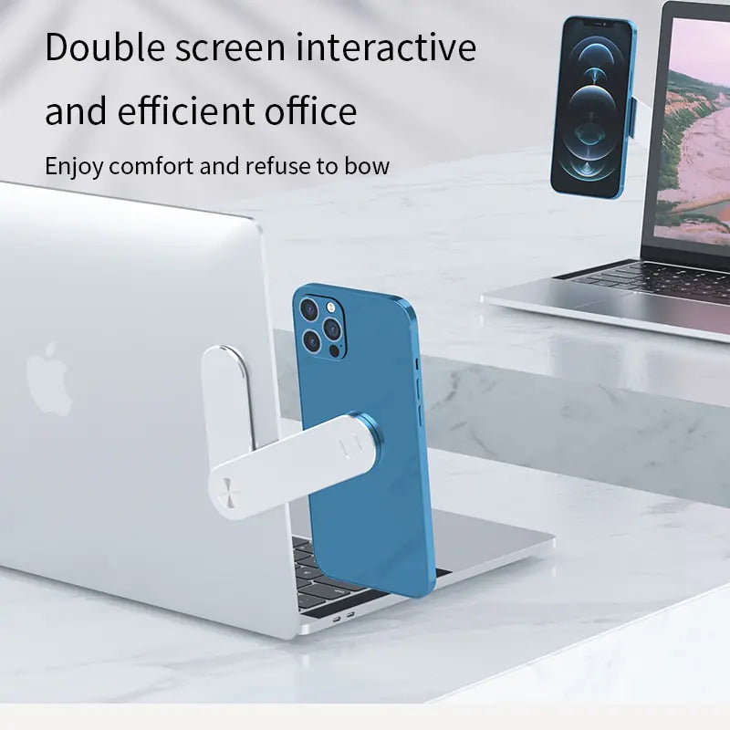 Laptop- och telefonhållare i aluminium
