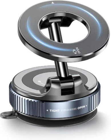 Metallic ring stand with adjustable base on a white background