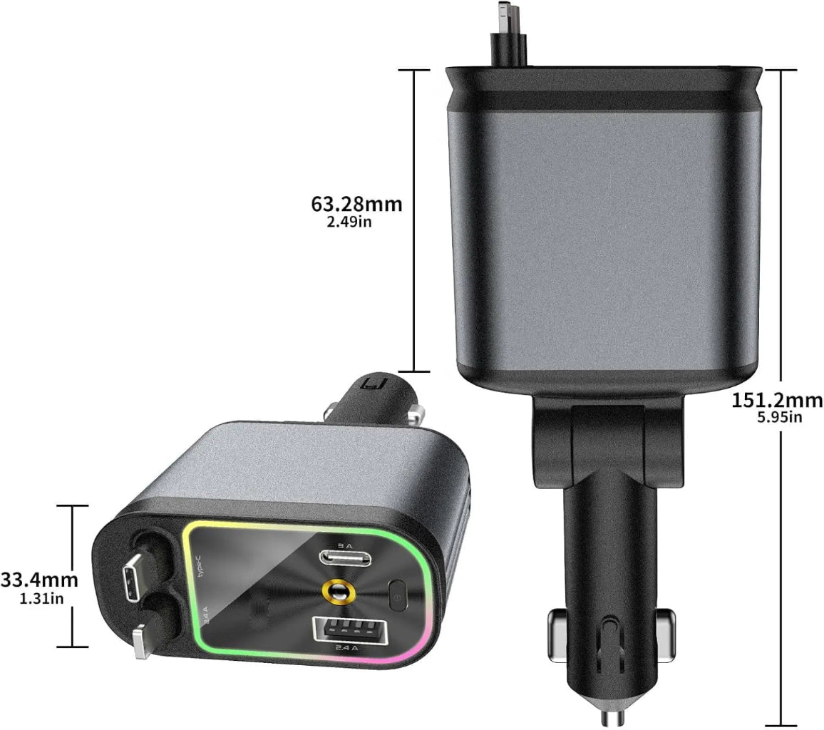 Charge 4 devices with 120W fast charging and starry sky lighting.