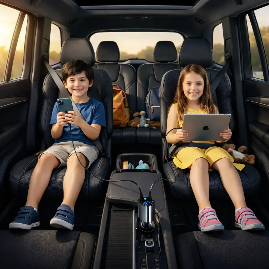 120W 4-i-1 ultrasnabb utdragbar billaddare