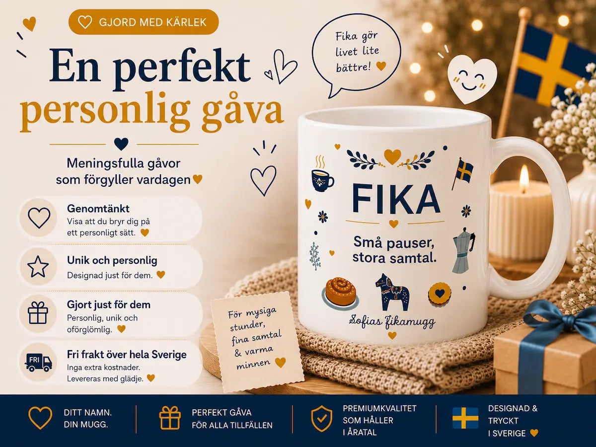 Personlig Fikamugg med Namn
