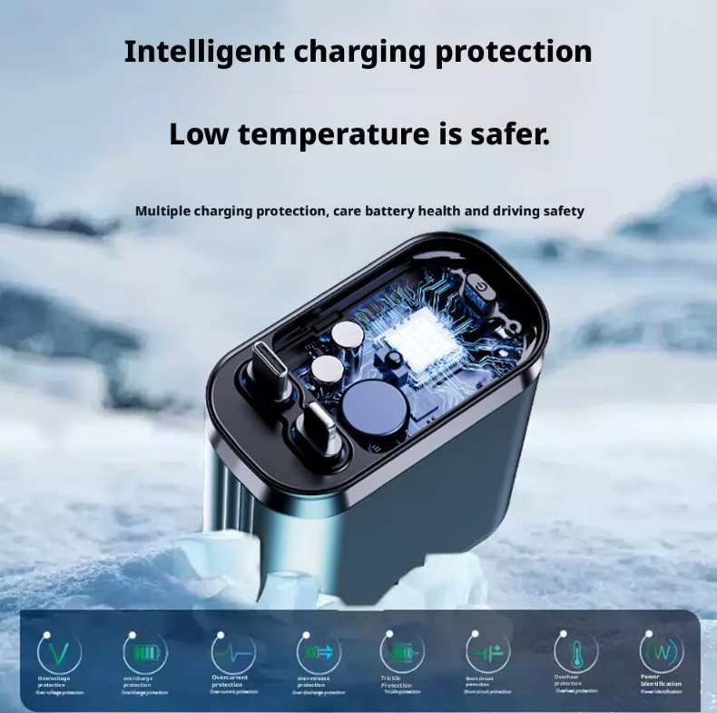 Charge 4 devices with 120W fast charging and starry sky lighting.